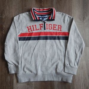 Tommy Hilfiger Spellout Pullover Half Zip Size XL